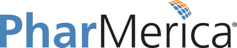 PharMerica company logo with blue orange mosaic