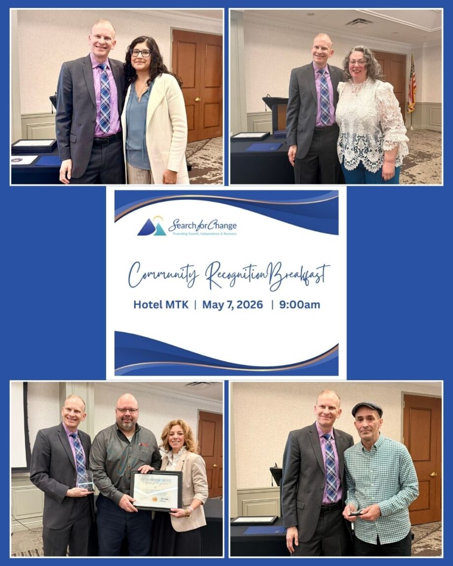Community recognition breakfast with award recipients